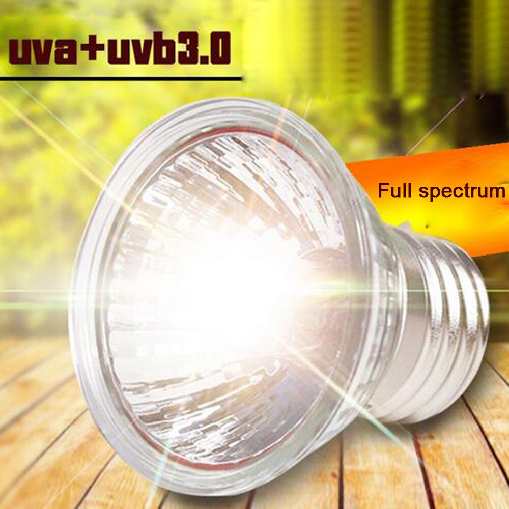 Lámpara para reptiles, tortugas, mascotas, luz de calefacción, anfibios, Control de temperatura, 3,0 V, 220V, 75W/50W/25W UVA + UVB 110