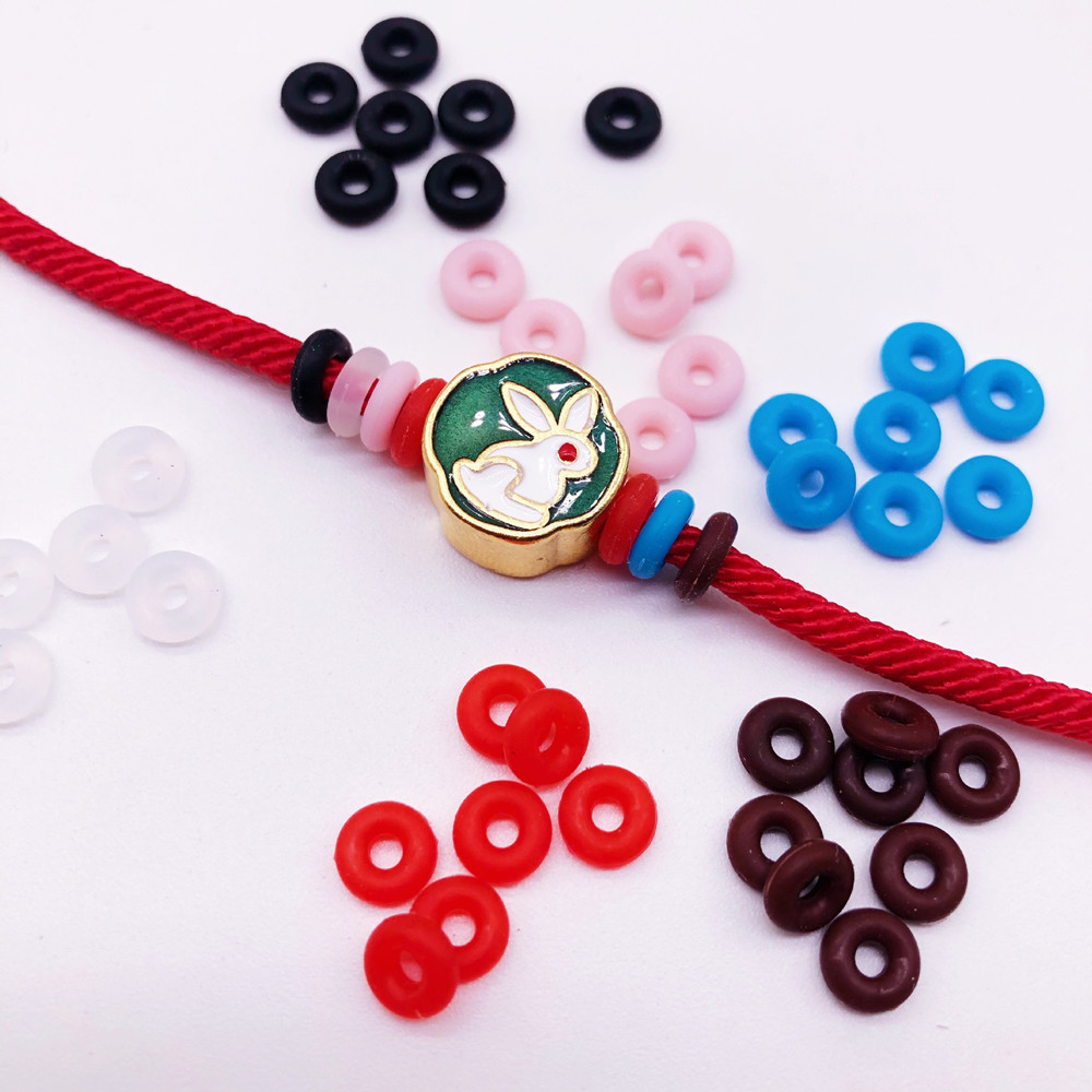 20/50/100Pcs Colorful Rubber Clip Charms Safety Stopper Bead Fits Original Charm for DIY Bracelets Necklaces Jewelry Making