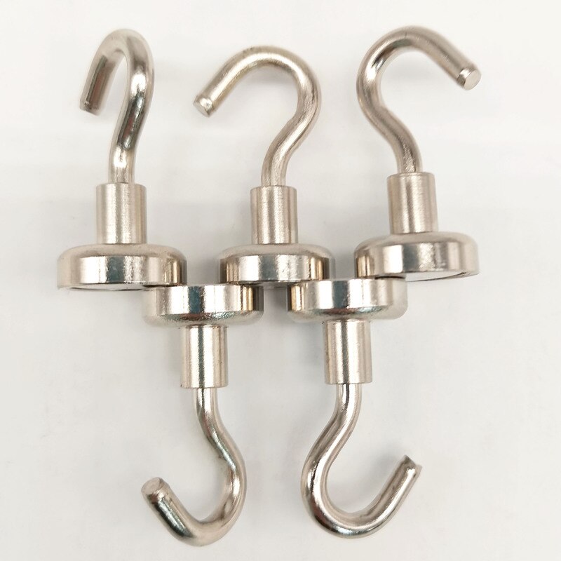 Heavy Duty Magnetic Hook Multiple specifications Strong Neodymium Magnets Hook Home Kitchen Workplace etc Storage Organization