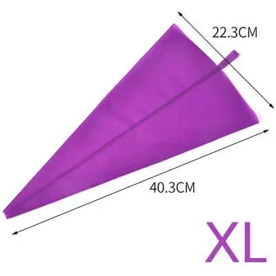 Pupple Siliconen Spuitzak Herbruikbare Icing Spuitzak Diy Fondant Zoetwaren Tas Keuken Cake Decorating Bakken Tools: violet