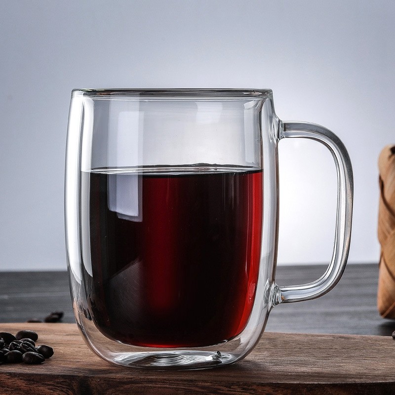 Big Beer Wine Glasses Drinking Whiskey Vodka Cup Coffee Juice Water Cups Tea Mug Double Bottom Glass Mugs For Home