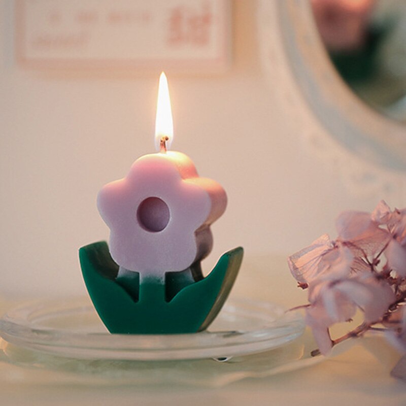 Kreative Blumen bilden Duft Kerze Hause Dekoration Foto Stütze Handgemachte Aromatherapie Kerze Diy Geburtstag Schreibtisch Dekor