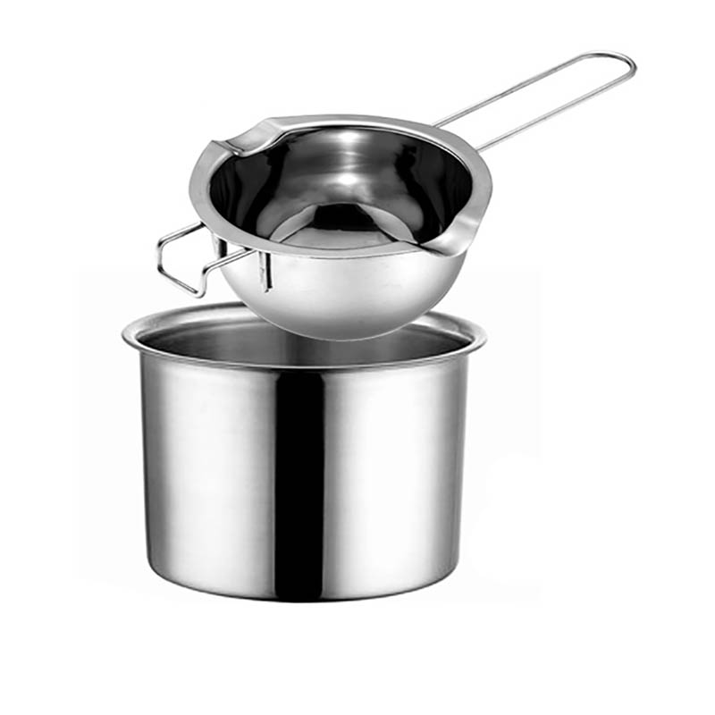 Olla de acero inoxidable para fundir Chocolate y queso, con mango antiquemaduras mejorado, doble caldera, ollas de cocina: 14cm set