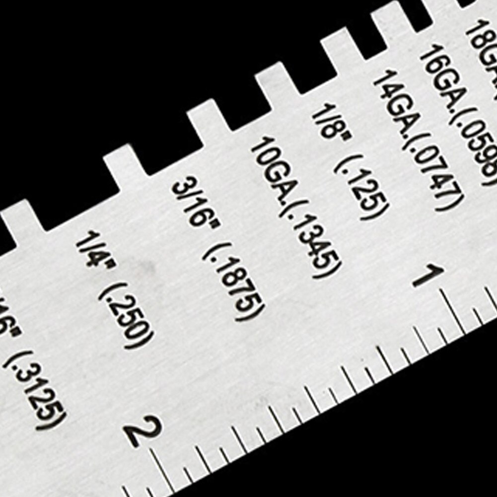 1/2Pcs Stainless Steel Metal Weld Thickness Gauge Metalworking Welding Gauges Electroplating Size Measuring Inspection Tool