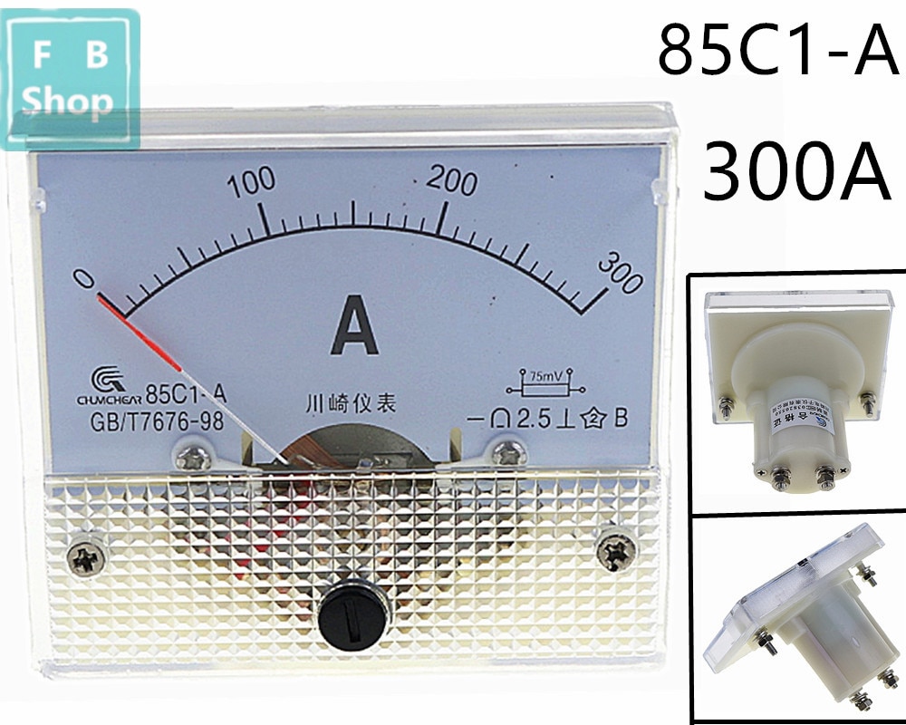 1PCS 85C1-A 300A DC Analog Meter Panel AMP Current Ammeters 85C1 0-300A Gauge