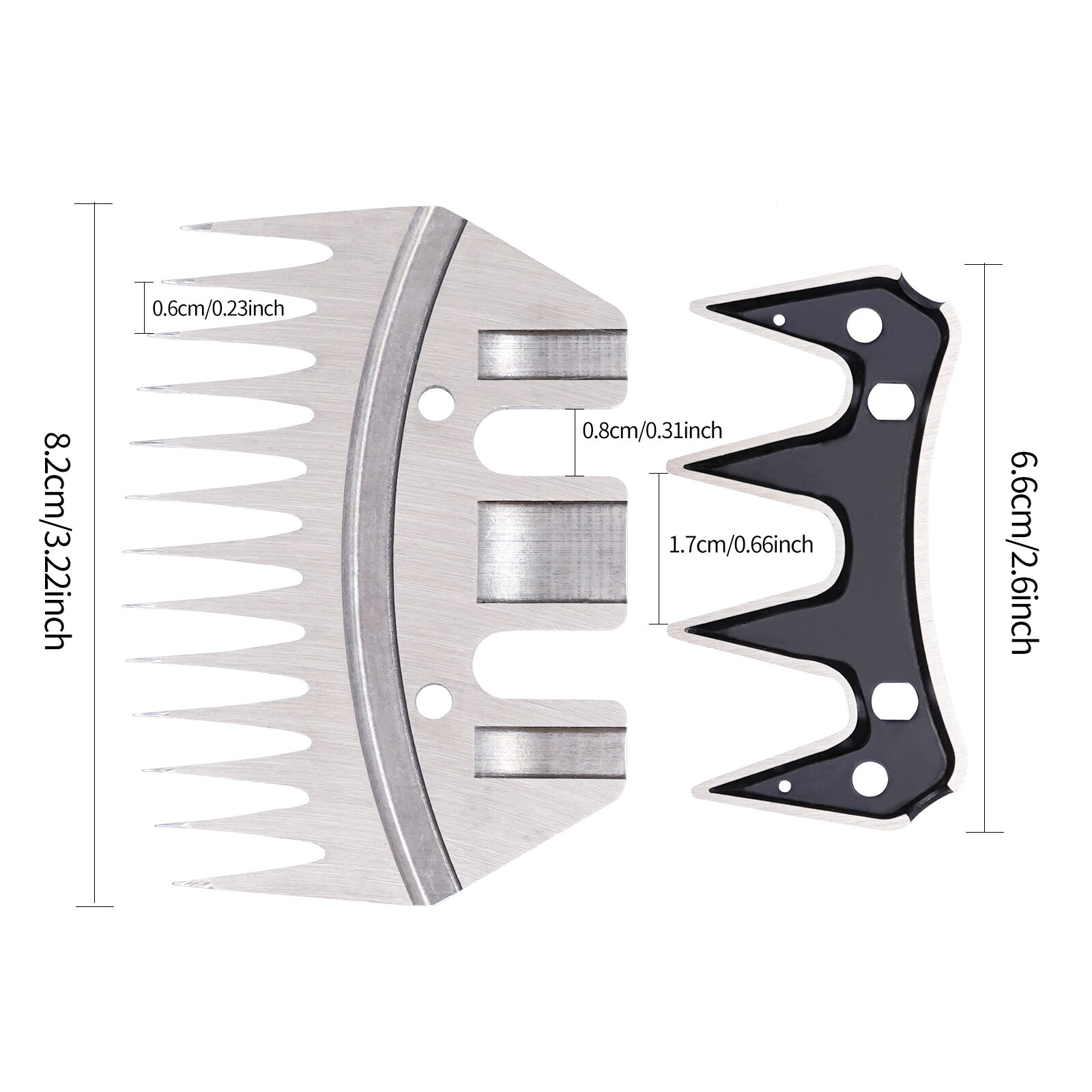 Sheep/goats Shears Convex Comb Cutter 9/13 Teeth for Sheep Wool Clipper Farm Animal Livestock Wool Shears Equipment: 13 Shears Scissors A