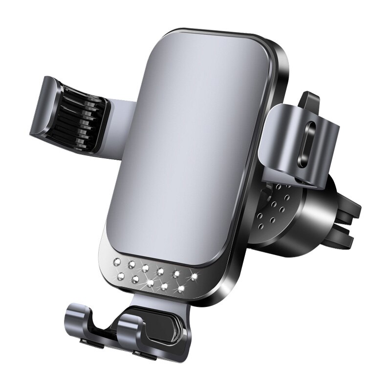 Autotelefoonhouder voor iphone 11, autoluchtroosterhouder, universele mobiele houder voor huawei xiaomi smartphone, zwaartekrachtbeugel: R7 grijs