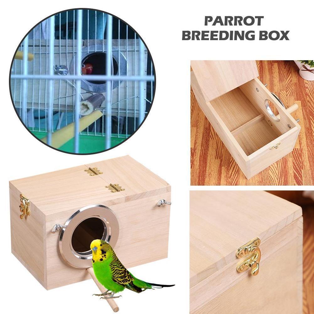 Huisdier Vogel Huis Parkiet Nest Doos Vogel Huis Budgie Fokken Doos Voor Lovebirds Paring Parrotlets Doos Hout O0X0