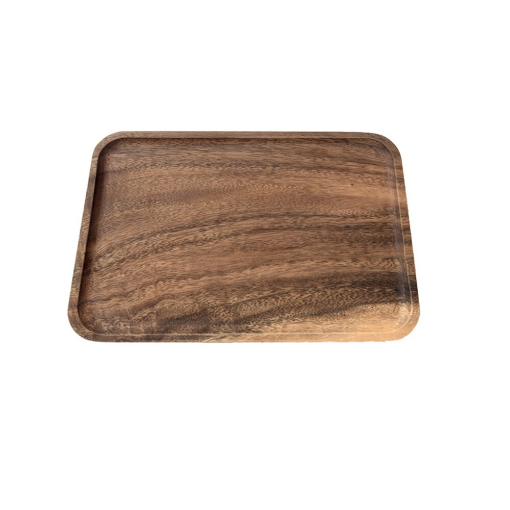 Japanese-Style Solid Wood Dessert Plate Walnut Plate Fruit Dessert Solid Wood Snack Tray Home Trinket Dishes