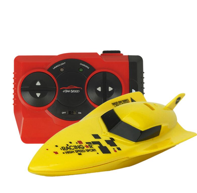 Zilch torpedo båd fjernbetjening speedbåd roer opladning simulation elektrisk roning sommer lege vand børn legetøj: Gul