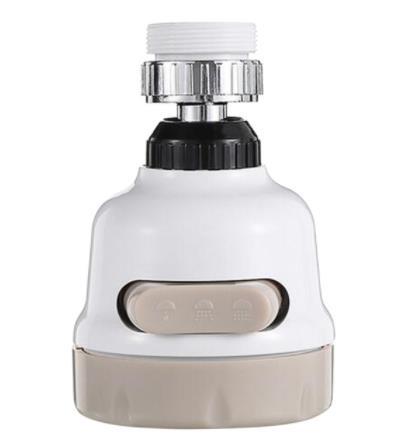 Zhangji 3 Modes Faucet Aerator 360 Degree Rotating Flexible WaterSaving High Pressure Filter Adapter Sprayer Kitchen Accessories: white