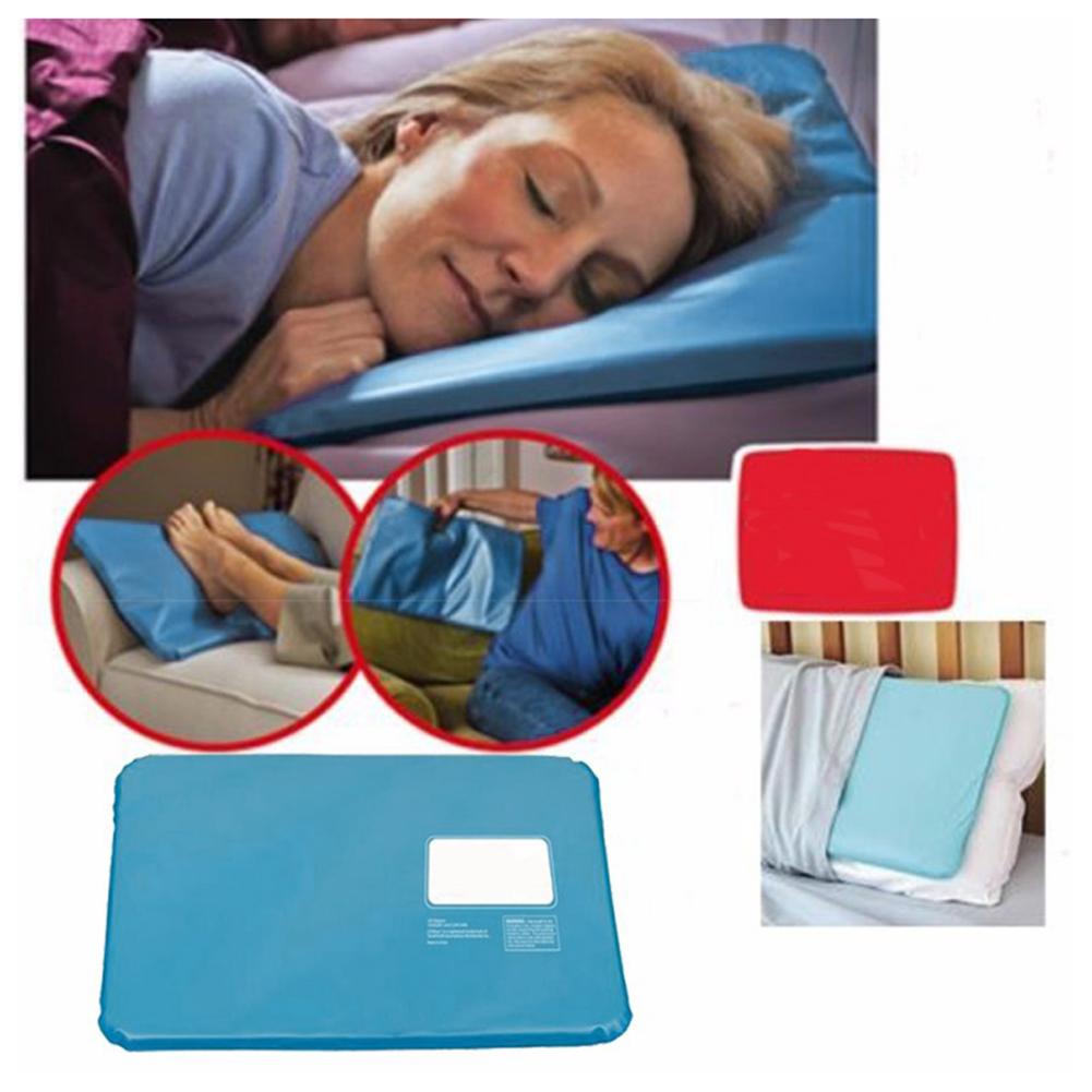 Summer Ice Cold Pillow Hypoalergentic Non-toxic Aid Pad Muscle Relief Sleeping Headache Mat Travel Pillows Neck Water Blue