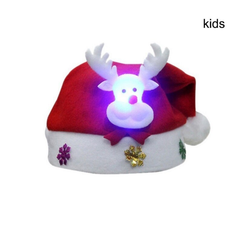 LED Light Up Christmas Hat Glow Party Headwear Decoration Supplies: 2