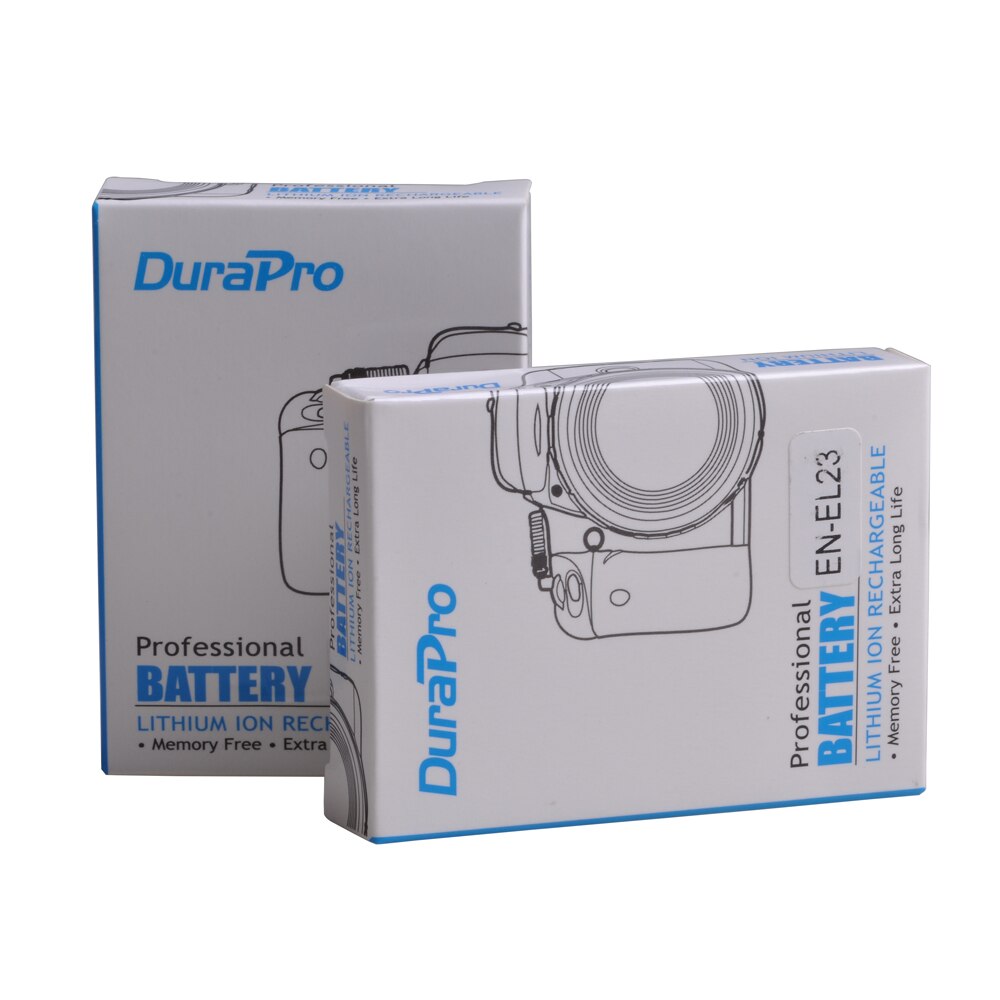 DuraPro-Batería de ion de litio recargable, EN-EL23 EN EL23, 1850mAh, 3,8 V, Cargador USB con LCD para cámara Nikon COOLPIX P600, S810c, P900, P610