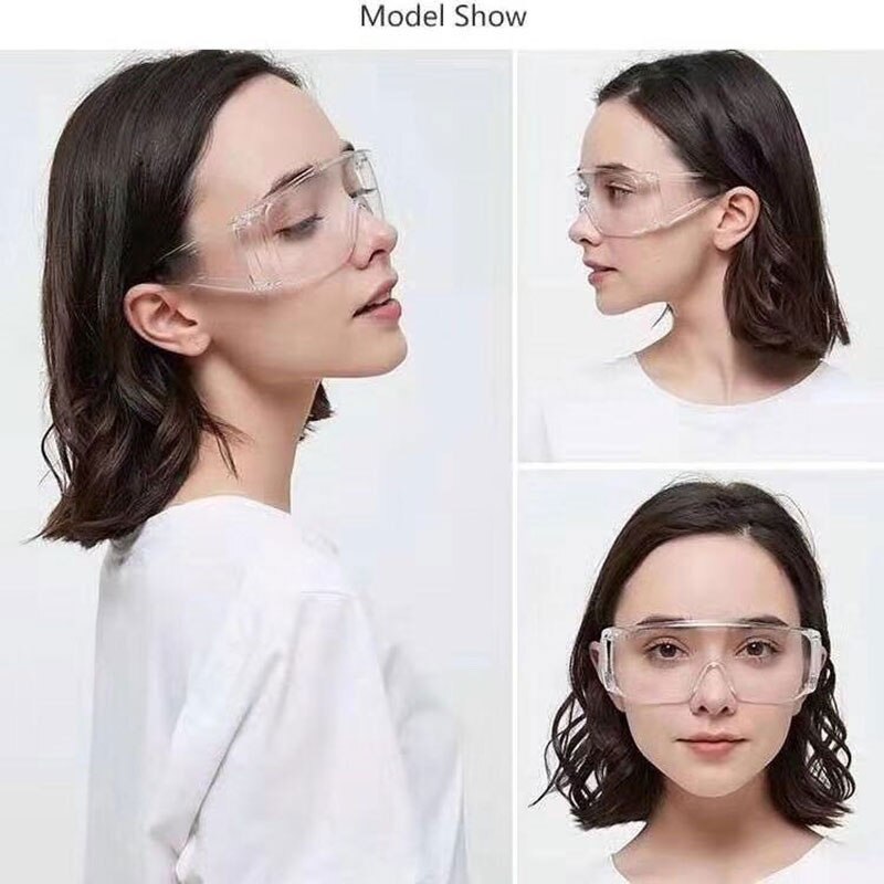 Motorcycle Riding Goggles Adjustable Anti-Sneeze Liquid Foldable Goggles Eye Protection Windproof Lab Clear Glasses Lens Goggles