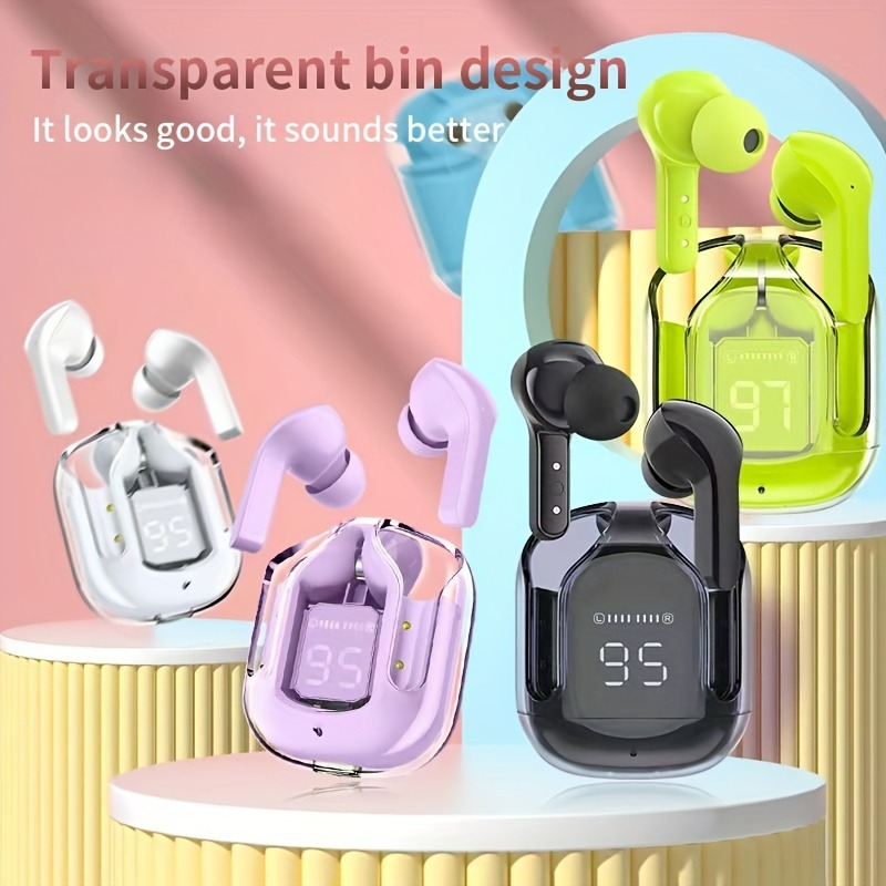 Auriculares inalámbricos originales con Bluetooth, cascos transparentes de alta fidelidad con pantalla Digital LED y sonido estéreo para Xiaomi