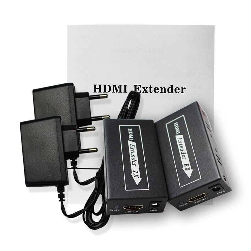 Wiistar 60M HD 1080P HDMI Extender Transmitter TX/RX Over CAT6 RJ45 Ethernet Cable Support HDMI 3D for TV Projector DVD