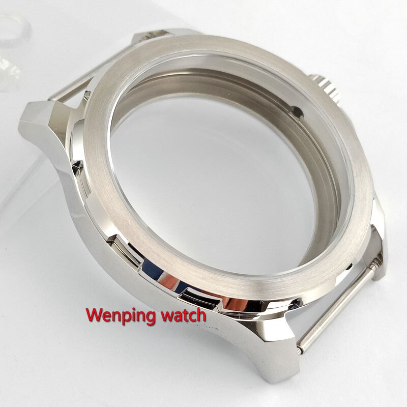 44mm Parnis Sapphire Glass Watch Case Wristwatch Case for Seagull st3600 Movement p853