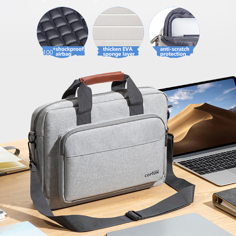 Laptoptas Zakelijke Messenger Schouder Handtas 15,6 inch voor MacBook Air 13 Pro 14 15 16 HP Dell Lenovo Asus Huawei Draagtas: 13-inch / GRIJS