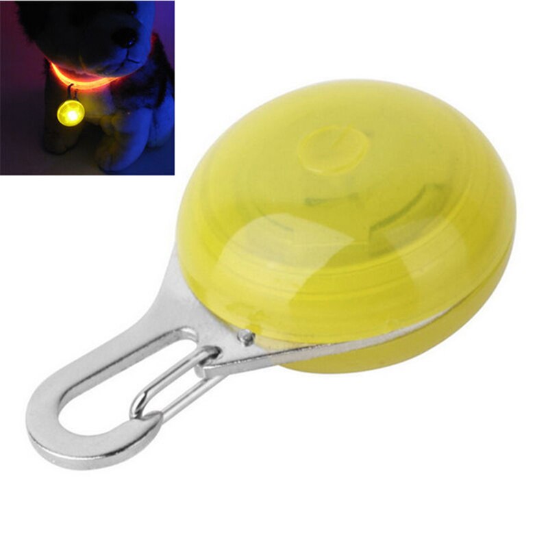 Huisdier nachtveiligheid led zaklamp halsband hond gids lichten gloeiende hanger ketting huisdier lichtgevende heldere gloeiende halsband in het donker 8: Geel