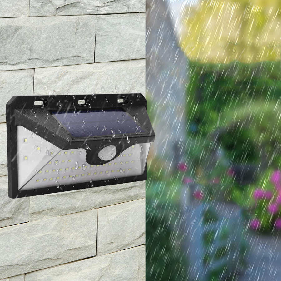 54LED batterie Rechargeable capteur solaire capteur mural mur étanche facile à installer porte d'entrée pour l'extérieur