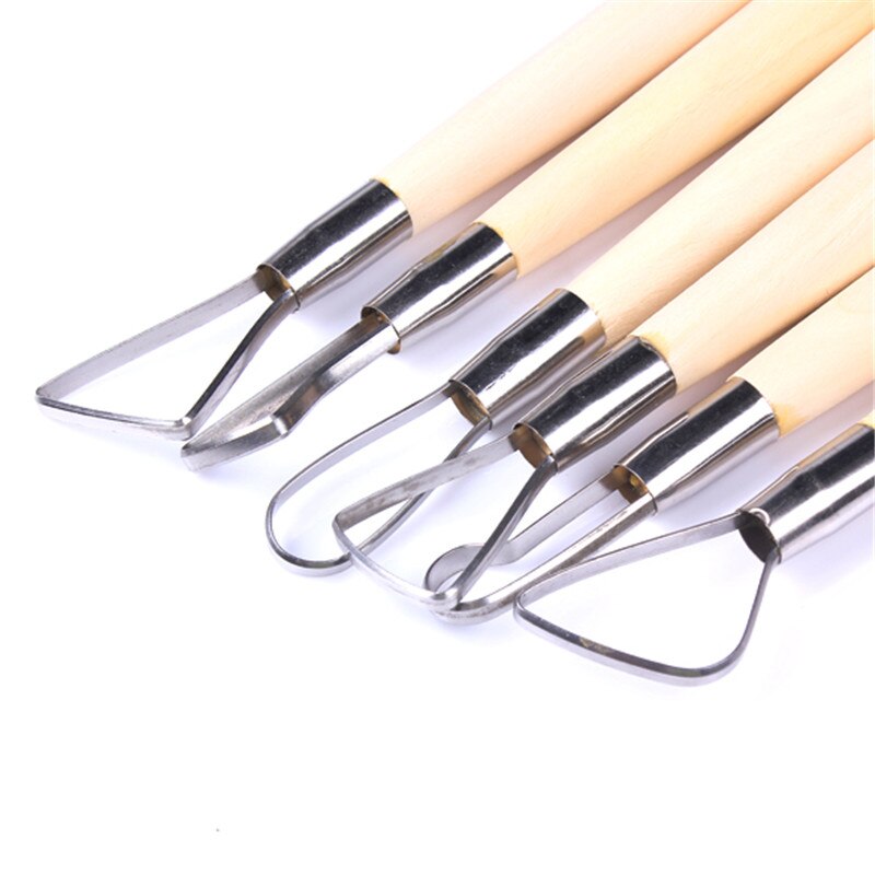 6 Piece/ Set Clay Carving Tools Regular Flat Wire Cutter DIY Hand Sculpture Pottery Clay Sculpture Tools