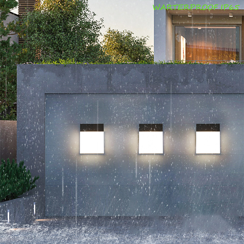 Udendørs væg led vandtæt udvendig terrasse sensor bevægelse gårdhave altan lys dør forlampe gang salle have