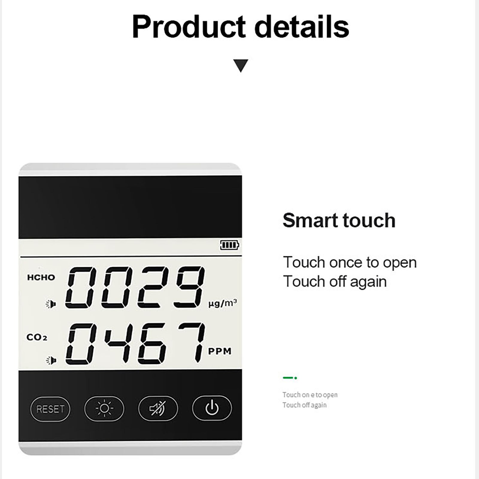 Co2 Meter Tester Voor Kooldioxide Luchtkwaliteit Detector Luchtkwaliteit Monitor Met Oplaadbare Batterij Draagbare Co2 Detector # G3