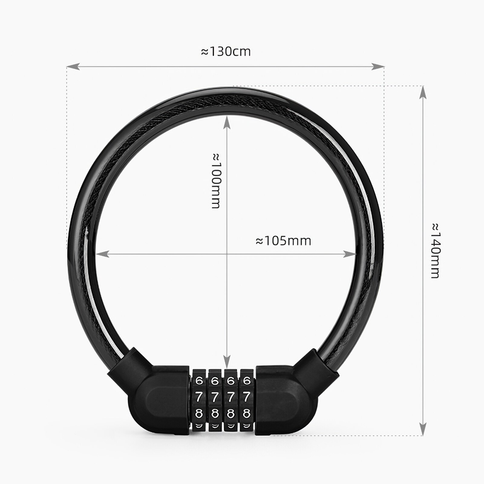 Digit Bicycle Chain Lock Anti-Theft Anti-Cutting Alloy Steel Motorcycle Cycle Bike Cable Code Password Lock Bike Accessories
