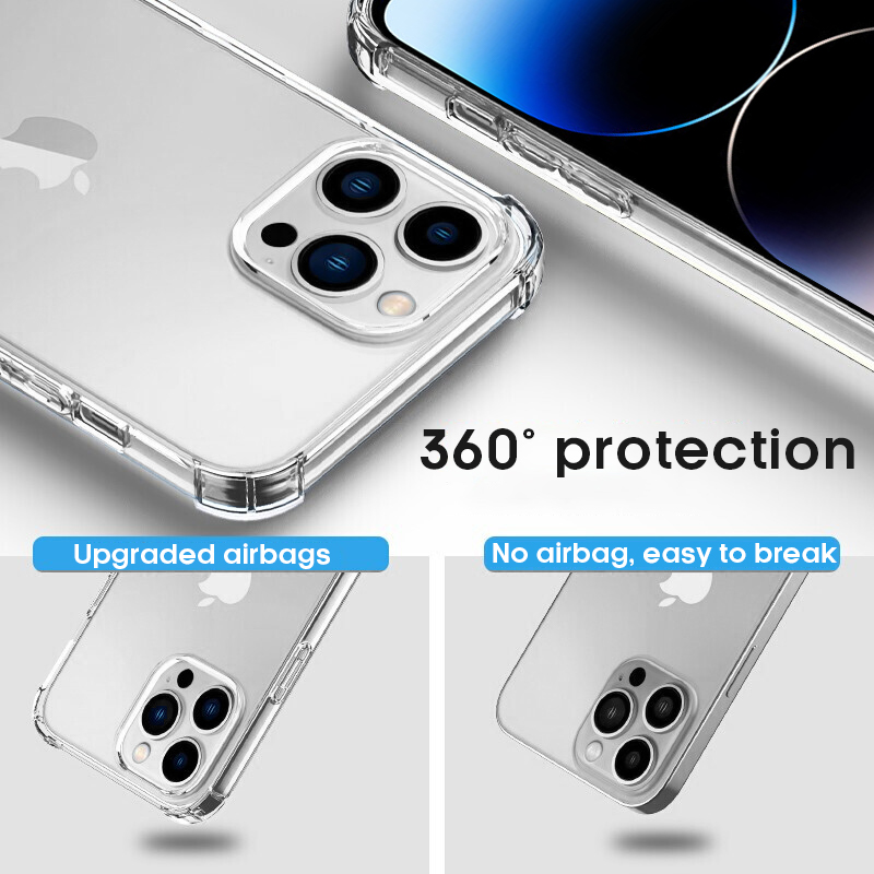Luxe Clear Schokbestendig Case Voor iPhone 15 14 13 12 16 Pro Max Telefoon Cover op iPhone 13 12 Mini X XR XS 7 8 Plus se Back Cover