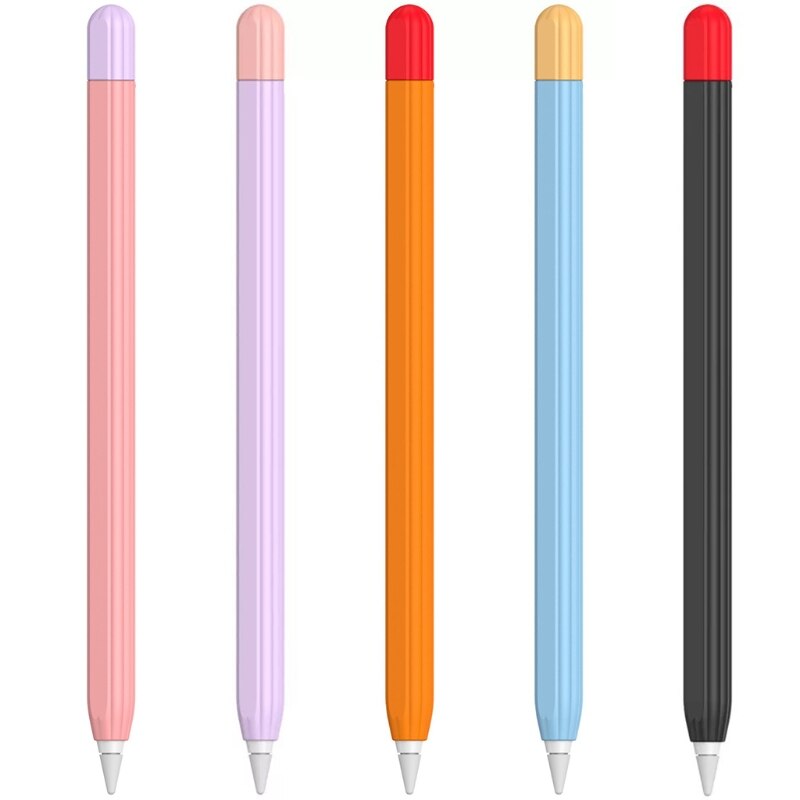 Para apple pencil 2 caso capa tablet caneta caso ipad caneta protetora pele macia silicone ponta capa titular tablet caneta de toque x6ha