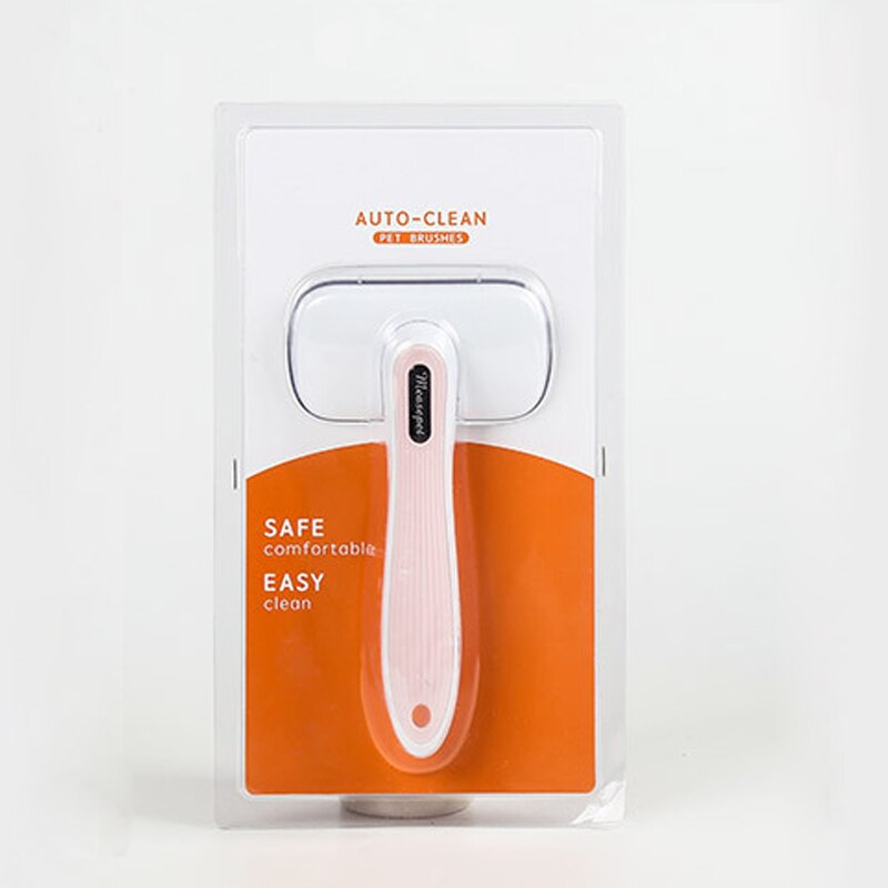 Peines para pelo de perro, utensilios para el cuidado del pelo de gatos, accesorios para mascotas, recortadora desmontable, recortador de mascotas, suministros de peines para perros y gatos: Pink
