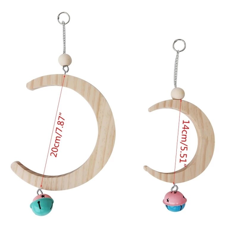 2 Pcs Papegaai Benodigdheden Halve Maan Vorm Vogel Speelgoed &amp; U Vorm Papegaai Naaien Kooi Speelgoed Voor Kleine Huisdier Vogels als Grasparkiet Of Kanarie