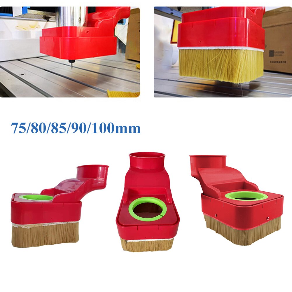 CNC Router Dust Shoe Nut For 75/80/85/90/100mm Spindle Engraving Milling Machine Brush Woodworking CNC Dust Cover