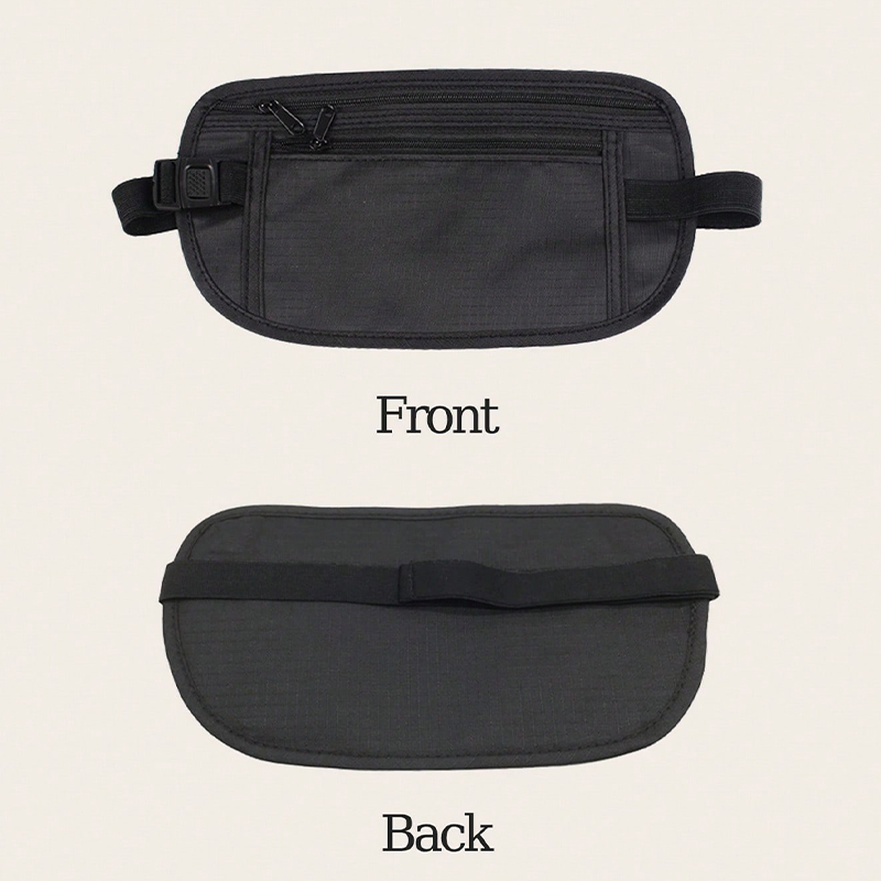 Unsichtbare Reise-Hüfttaschen, Beutel für Reisepass, Geldgürteltasche, versteckte Sicherheits-Geldbörse, Herren-Reisetasche, Brusttasche, Geld-Hüfttasche