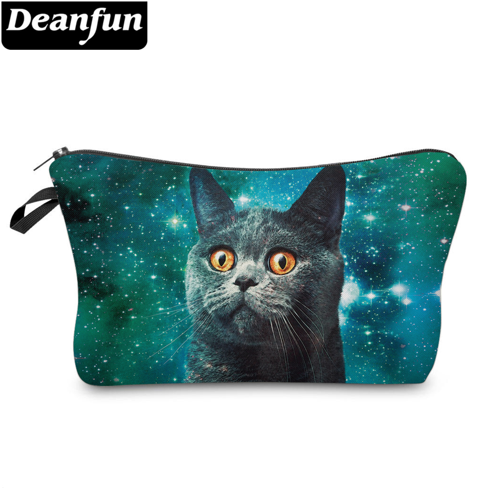 Deanfun 3D impreso gato bolsas de cosméticos mujeres Almacenamiento de maquillaje para viajar 51243