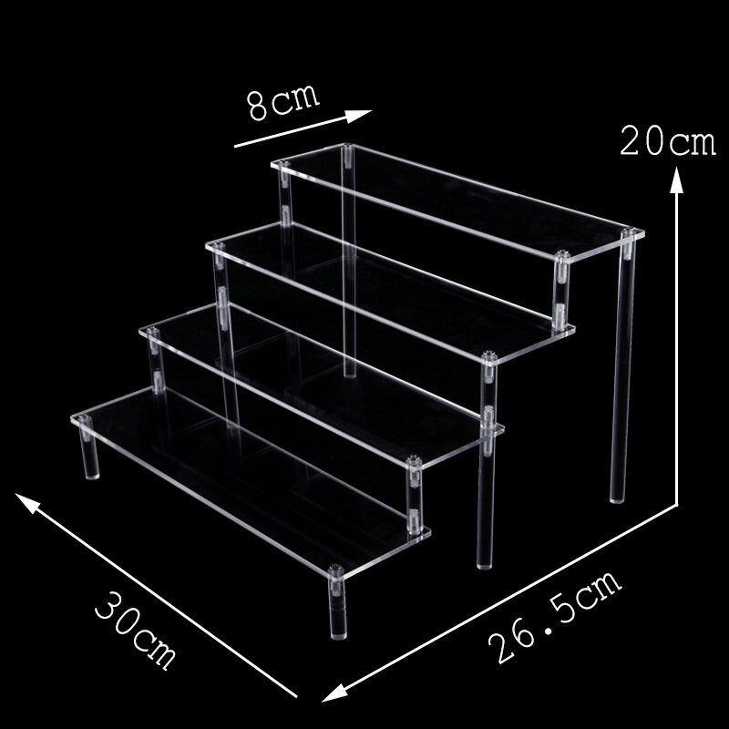 Acrylic Removable Ladder Rack Frame Car Model Toy Perfume Jewelry Display Transparent Action Figure Model Stand Decoration 2022: 30cm-4
