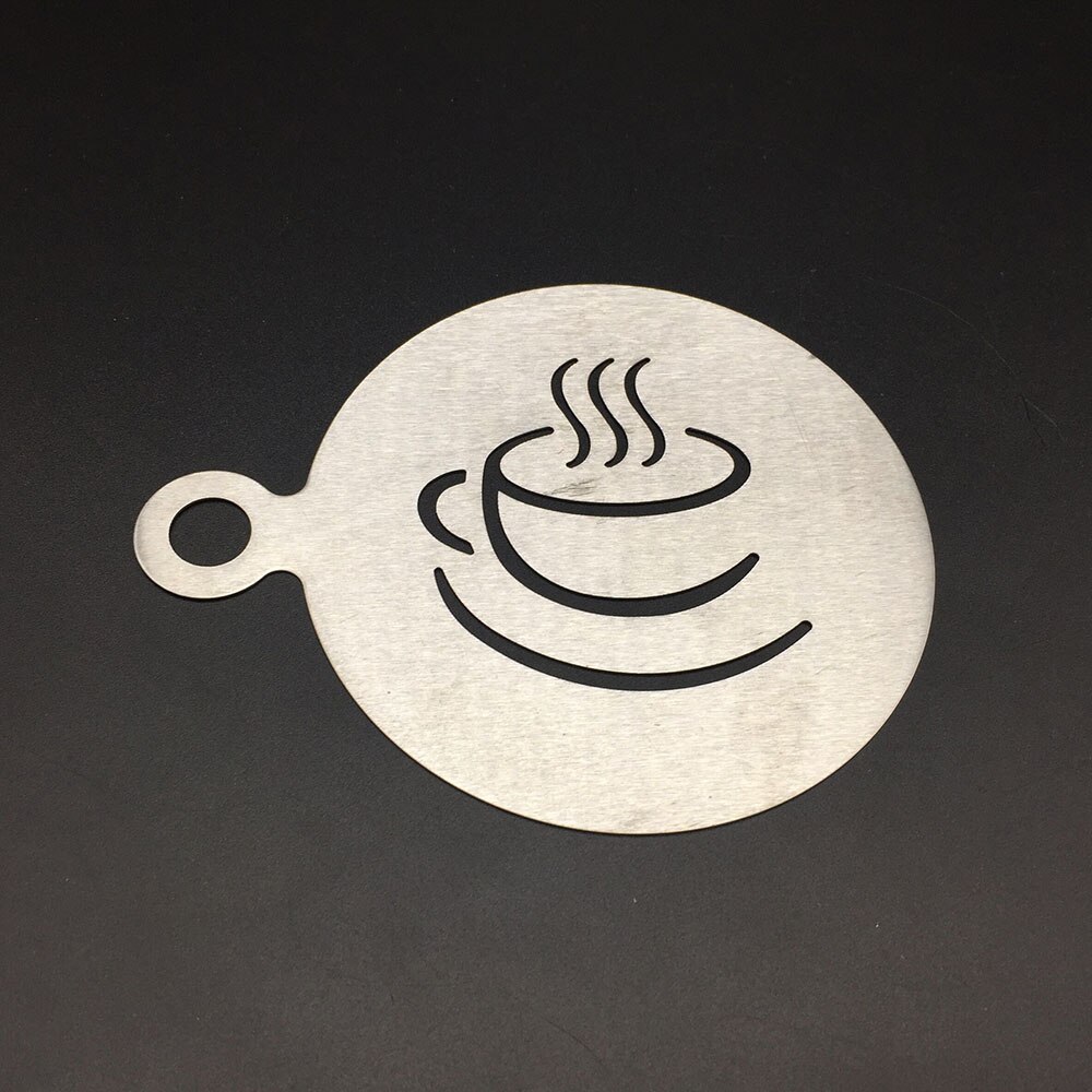 Kaffetrykk modell tykk kaféskum spraymal sjablonger dekorverktøy populært yh -460830: Kaffekopp