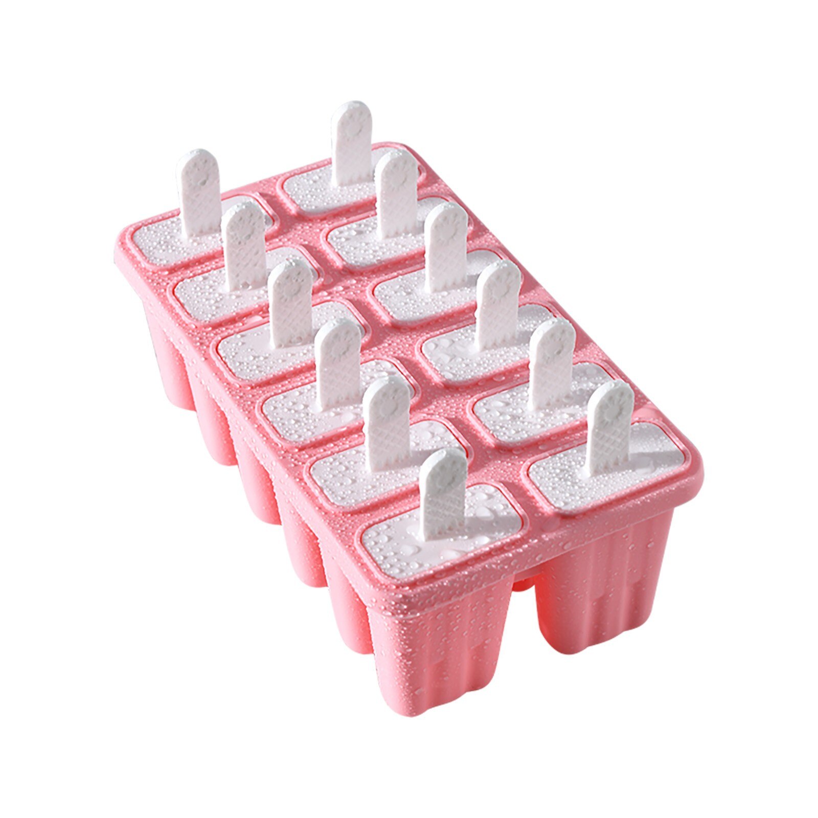 Popsicle Molds 12 Pieces Silicone Ice Molds Tray Mold Reusable Easy Ice Maker Release Ice Cube Maker Ice Cream Mold DIY: C