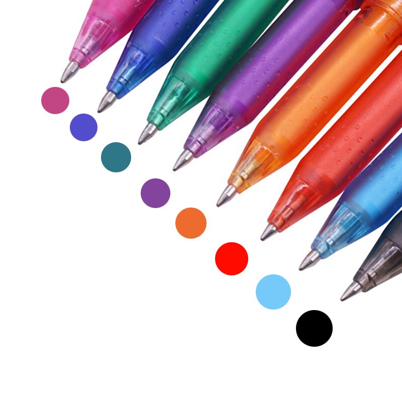 16 Pcs Gel pen office school magic erasable pen refill 0.5mm pole pen mixed color ink school student office stationery pen: Mixed pen 16 Pcs