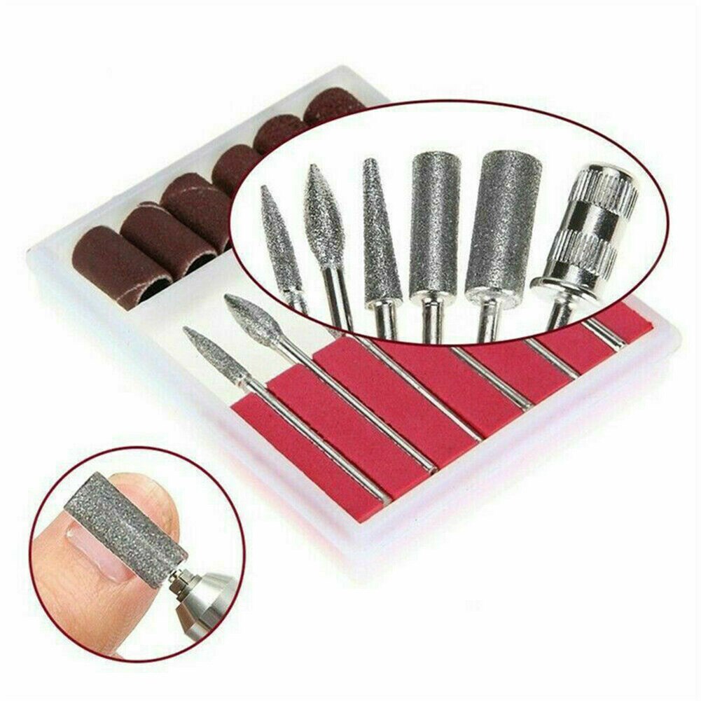 12 pcs Nail Drill Bits Set 12* Manicure Drill 12× Exfoliating scrubbing