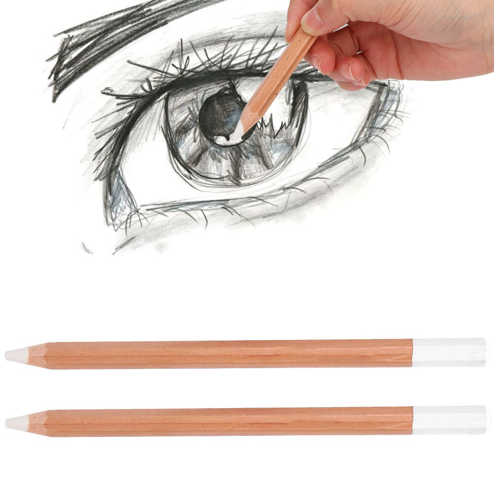2 stk hvid trækul blyant træ tegning pen papirvarer kunst maleri leverer kulstof tegning blyant bly