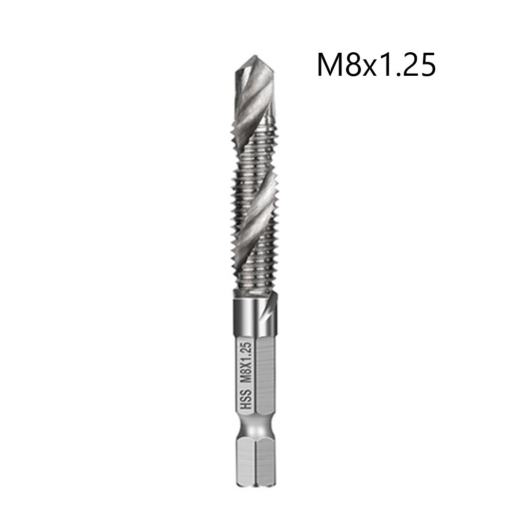Hex Shank Titanium Plated HSS Screw Thread Metric Tap Drill Bits Screw Machine Compound Tap M3 M4 M5 M6 M8 M10 Hand Tools: E