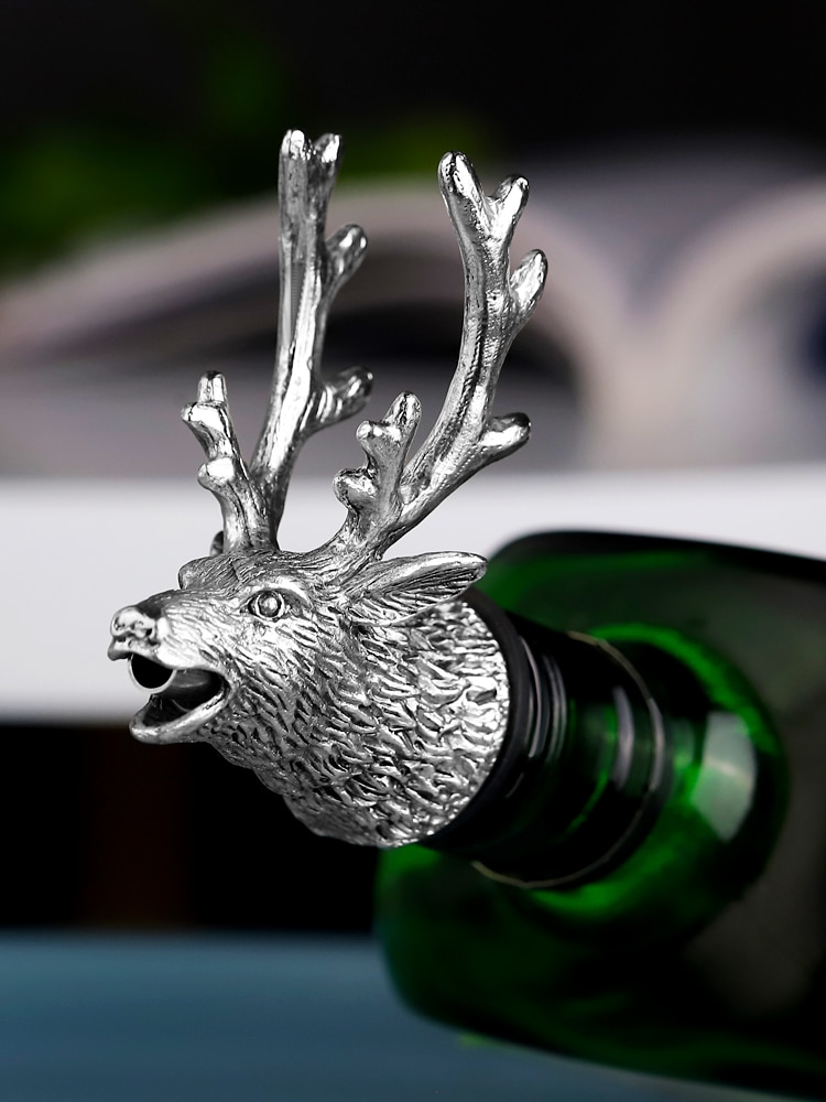 Jagermeister extracteur de vin Saint cerf | Personnalité, verseur en tête de Lion Animal, ménage bouchon de vin, fournitures de Bar