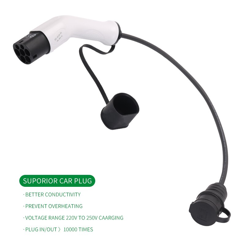 Electric Car Charger EV Charging Cable 16A Type 2 Charging Side Plug to Schuko Socket EV Charging adapter