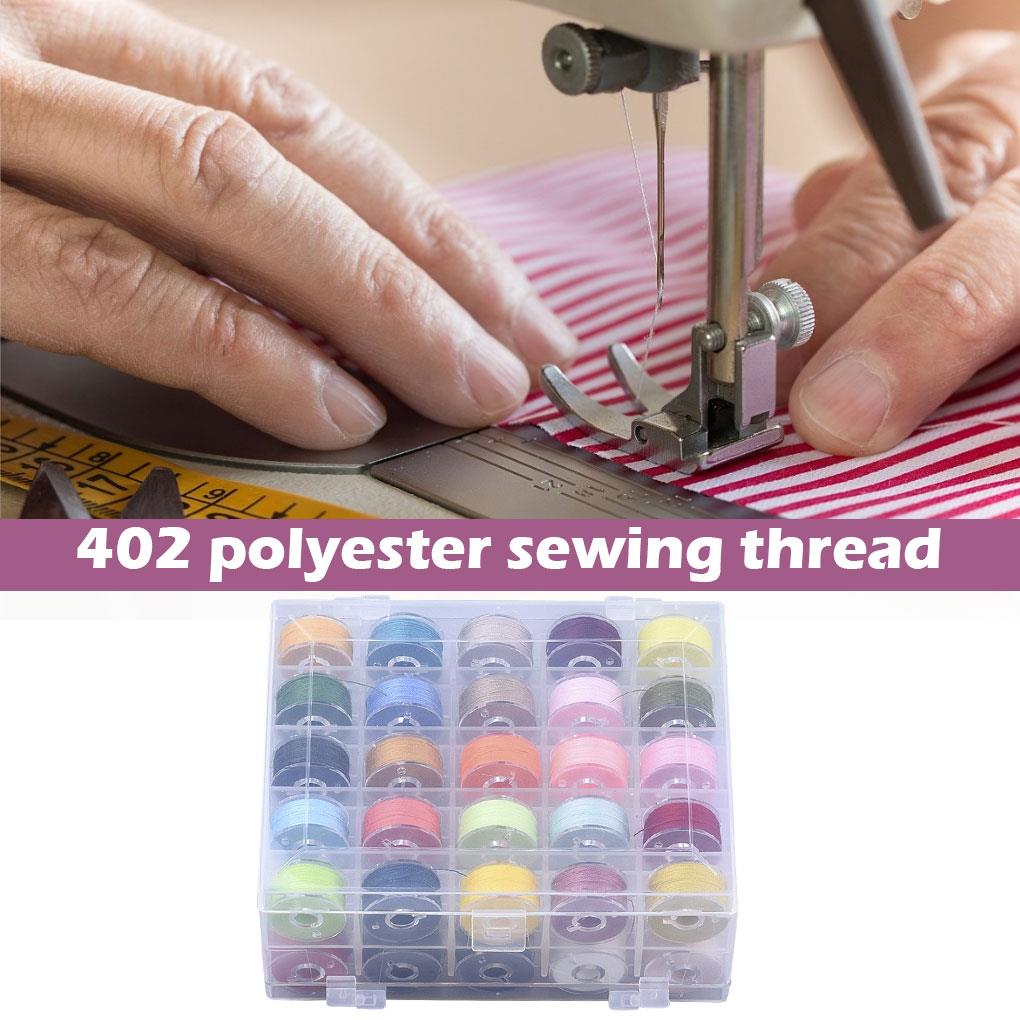 50 Pcs/box Color Random Prewound Bobbin Threads DIY Crafting Embroidery Quilting Sewing Machine Thread Spool