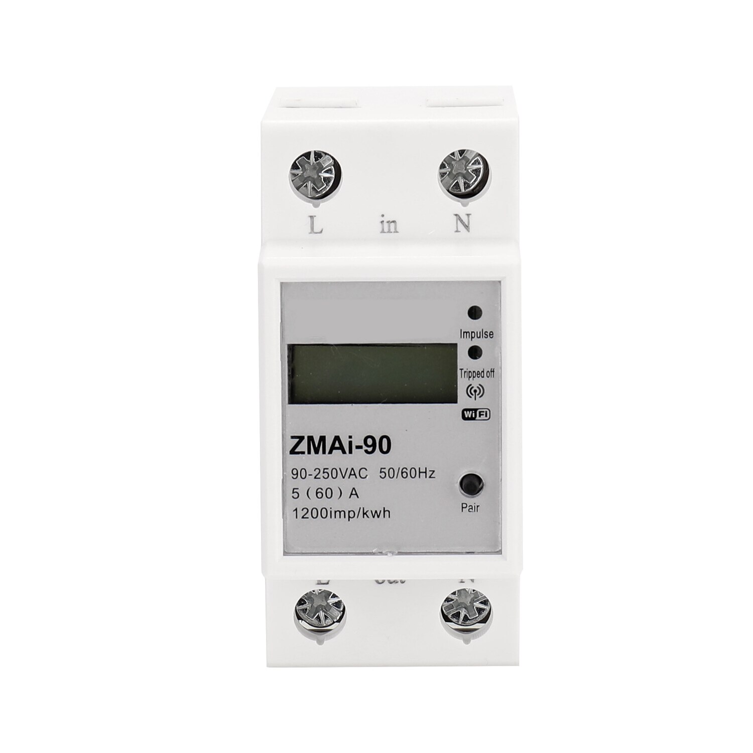 Single Phase Din Rail Wifi Smart Energy Meter Power Consumption Kwh Meter Wattmeter Support Smartlife/Tuya App Alexa Google Home