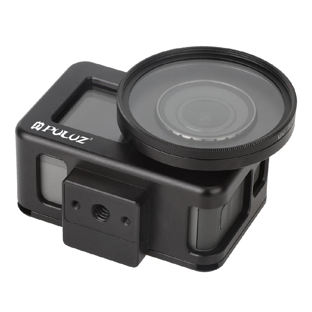 PULUZ Custodia Borsette CNC in Lega di Alluminio di Protezione gabbia Caso con 52 millimetri UV lente per DJI Osmo Accessori Macchina Fotografica di Azione r25