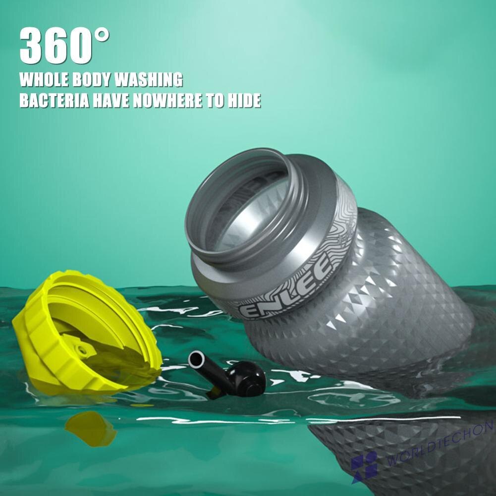 Enlee mtb cykel 650ml vandflaske bpa-fri plastik  pp5 drikkedunk med steaw cykeltilbehør udendørs sport