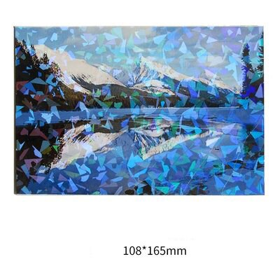 Plakband Terug Koud Lamineren Op Papier Plastic 50 Vellen 105X165Mm Diy Pakket Kleur Kaart Foto Lamineren film: Broken glass